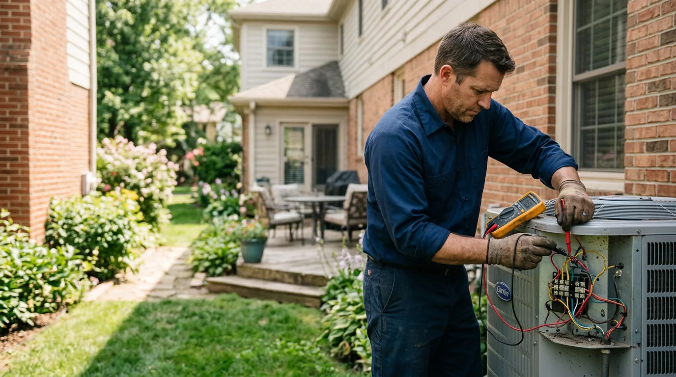 HVAC technician working near Evergreen, CO